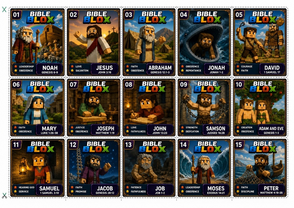 Printable Cutout Character Cards